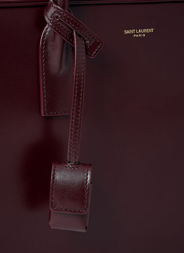 Saint Laurent Sac De Jour Box Bauletto Handbag Burgundy sla0261104