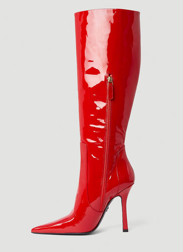 Blumarine Patent High Heeled Boots Red blm0249012