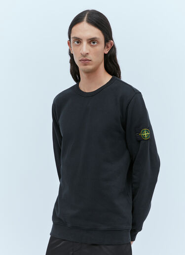 Compass Patch Sweatshirt Stone Island Compass Patch Sweatshirt Black sto0154052