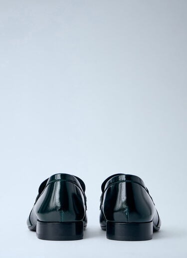 Dries Van Noten Polished Leather Loafers Green dvn0263025