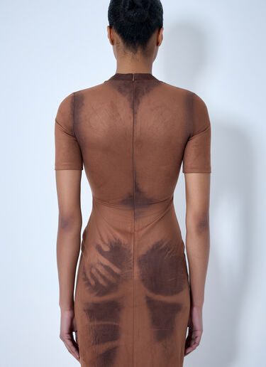 Short Sleeve Maxi Dress Acne Studios Short Sleeve Maxi Dress Brown acn0264064