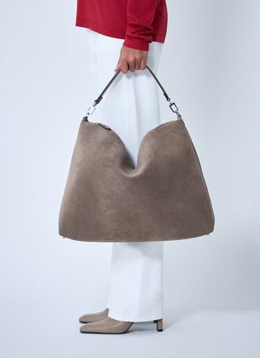 TOTEME Bevel Handbag Beige tot0263070