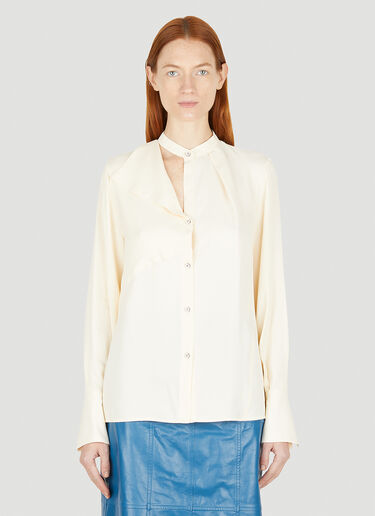 Jil Sander Open Chest Shirt Cream jil0251002