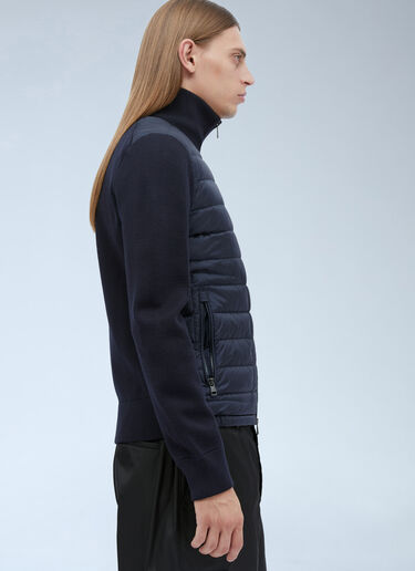LN-CC® - Moncler: Logo Patch Zip-Up Cardigan - Navy Moncler Logo Patch Zip-Up Cardigan Navy mon0153018