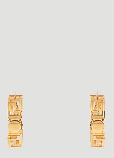 Versace Greca Loop Earrings Gold ver0255037