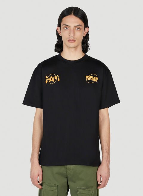 Boiler Room x Umbro Logo Print T-Shirt Black bou0153006