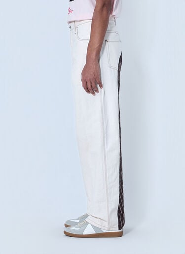 Story MFG Wide-Leg Denim Trousers Beige str0164002