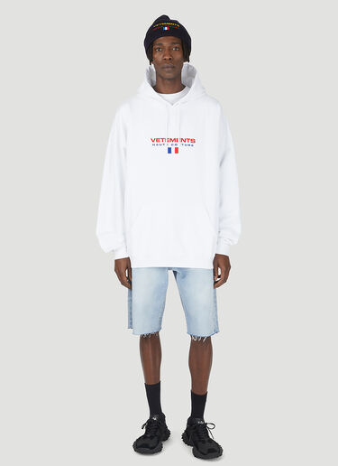 VETEMENTS Haute Couture Logo Hooded Sweatshirt White vet0147012