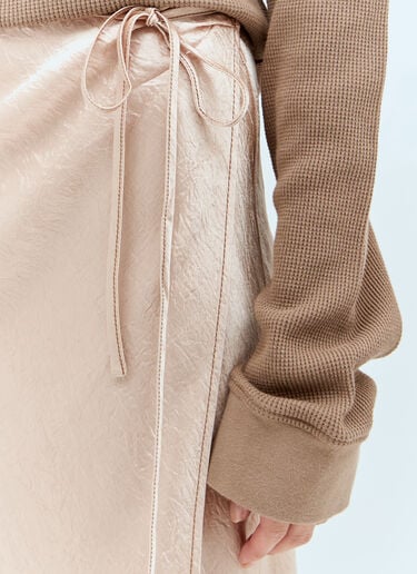 Acne Studios Satin Wrap Skirt Beige acn0257016