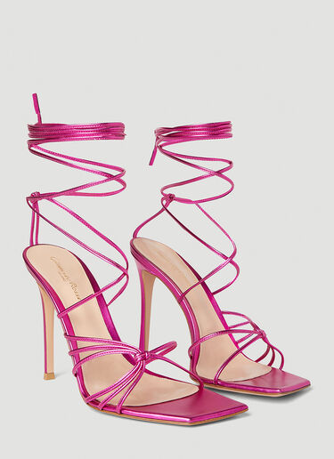 Gianvito Rossi シルビー ハイヒールサンダル ピンク gia0252006