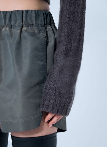 LN-CC® - Rick Owens: Long Sleeve Cropped Hooded Top - Grey Rick Owens Long Sleeve Cropped Hooded Top Grey ric0266006