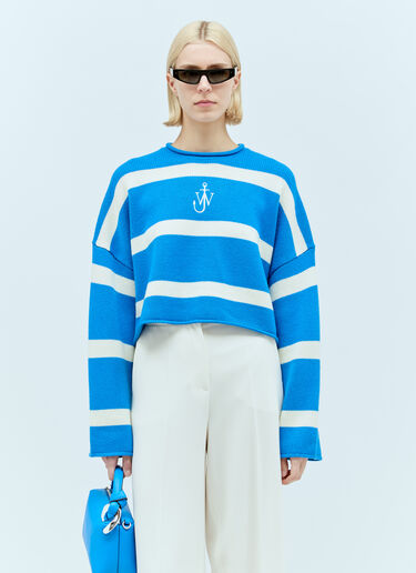 JW Anderson Cropped Anchor Sweater Blue jwa0255012