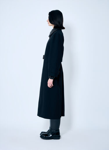 Bottega Veneta Cotton Trench Coat Black bov0259002