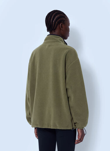 LN-CC® - Miu Miu: Fleece Zipper Jacket - Olive Miu Miu Fleece Zipper Jacket Olive miu0366009