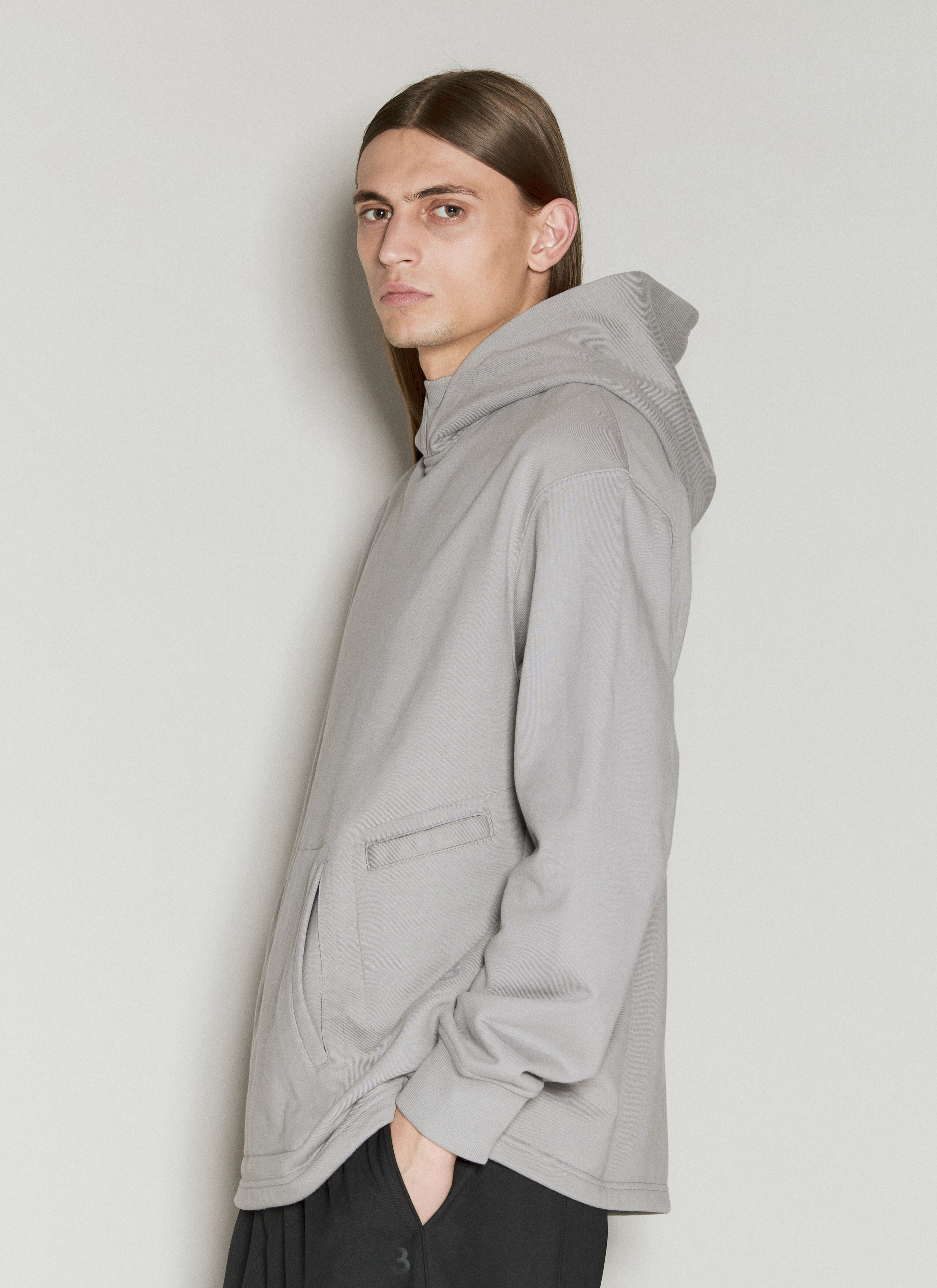 Y-3 フード付きスウェット グレー
