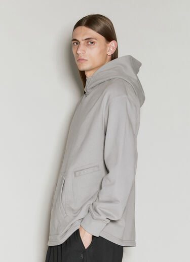 Y-3 Logo Applique Hooded Sweatshirt Grey yyy0356011