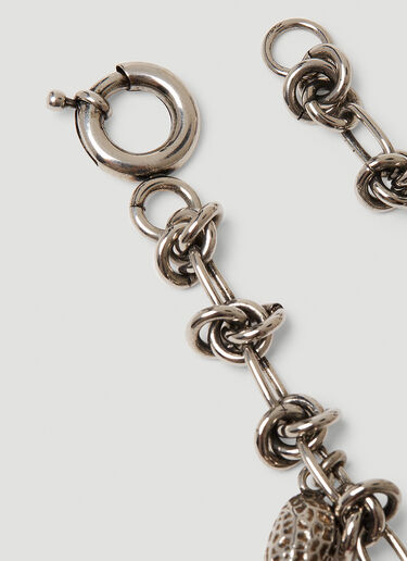 Acne Studios Beaded Charms Bracelet Silver acn0150063