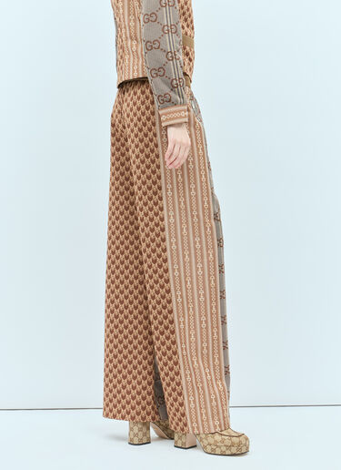 Gucci GG 平纹针织提花运动裤 棕色 guc0255013