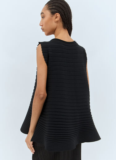 Pleats Please Issey Miyake Bounce Knit Top Black plp0258015
