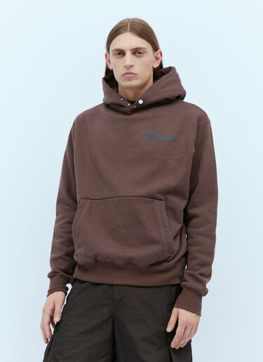 ICE & TECHNO Ice'N Logo Print Hooded Sweatshirt Brown int0154004