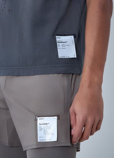 Satisfy Distressed Cotton T-Shirt Grey sat0162009