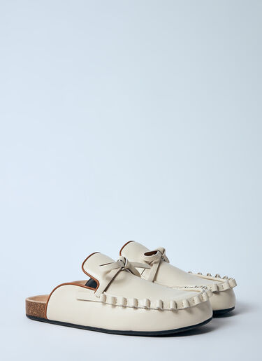 JW Anderson Leather Ruffle Mules White jwa0259011
