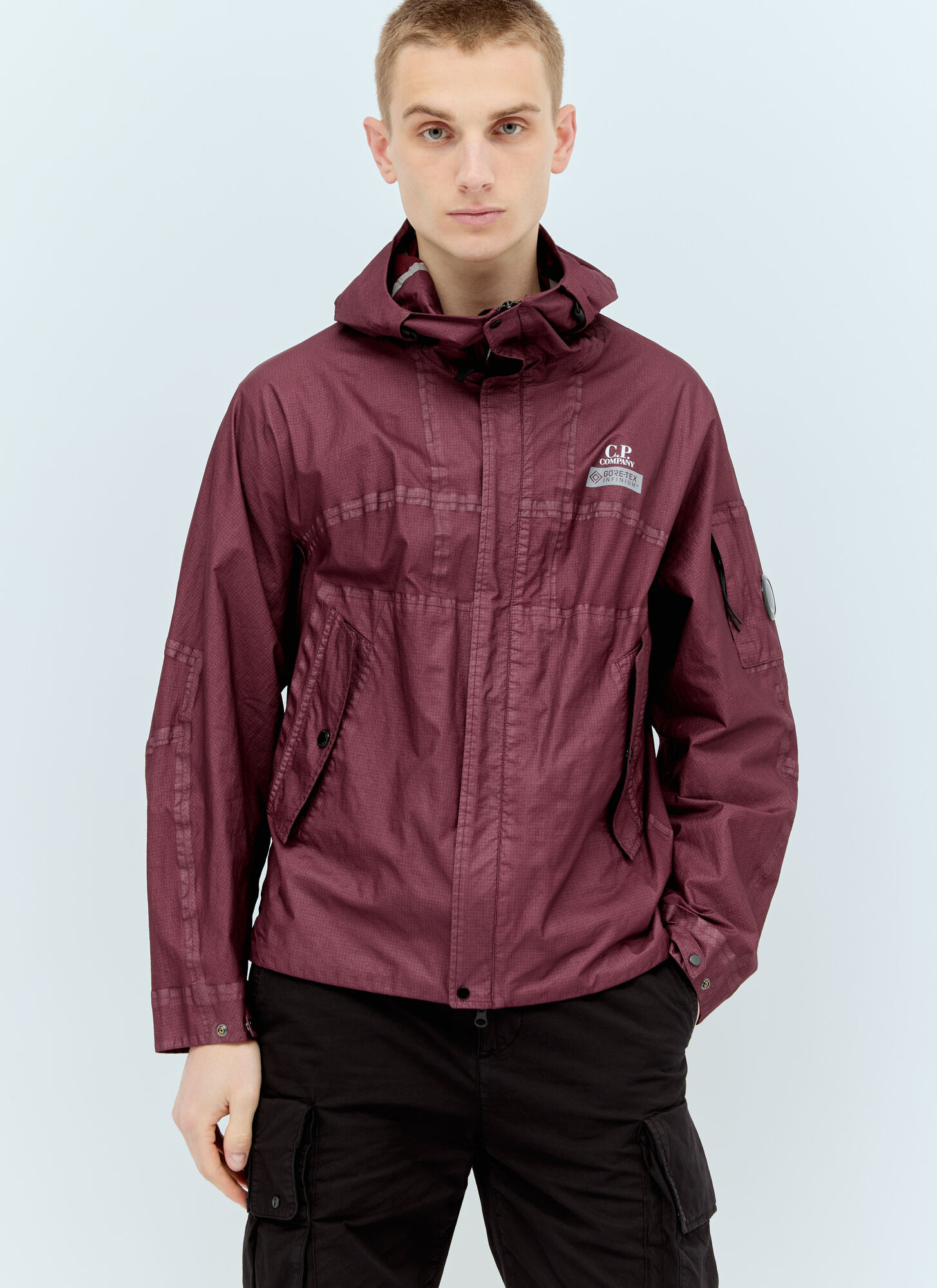 Shop C.p. Company G-type Hooded Jacket In Burgundy