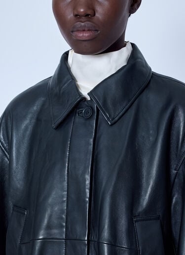 LN-CC® - RÓHE: Leather Blouson Jacket - Black RÓHE Leather Blouson Jacket Black roe0266016