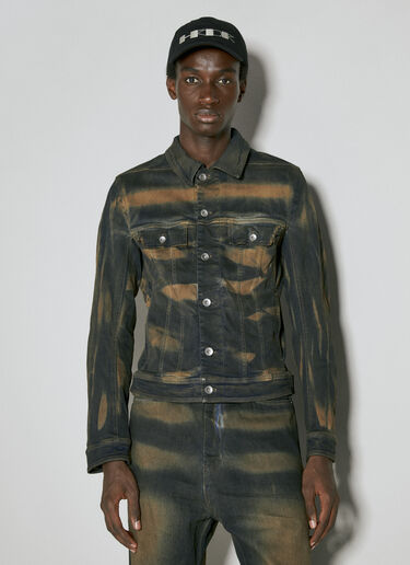 Rick Owens DRKSHDW Stained Denim Trucket Jacket Brown drk0154001