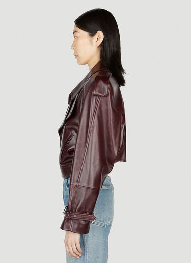Saint Laurent 短风衣 酒红色 sla0252017