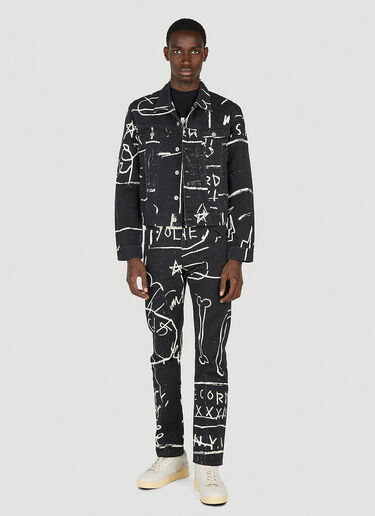 Honey Fucking Dijon Basquiat Denim Jacket Black hdj0352001