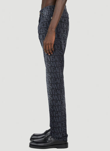 Laser Logo Print Jeans Versace Laser Logo Print Jeans Black ver0152005