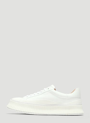 Jil Sander Leather Low-Top Sneakers White jil0133002