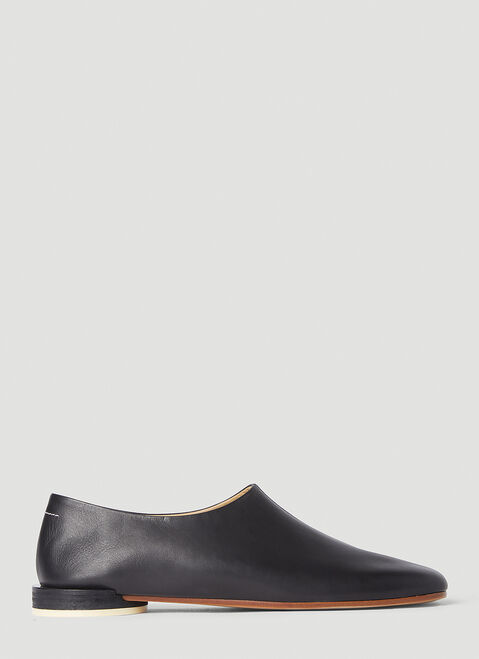 MM6 Maison Margiela Circle Heel Moccassins Black mmm0153005