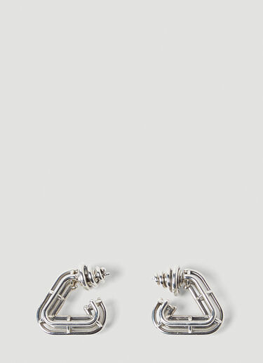 Bottega Veneta Triangle Bar Earrings Silver bov0249116