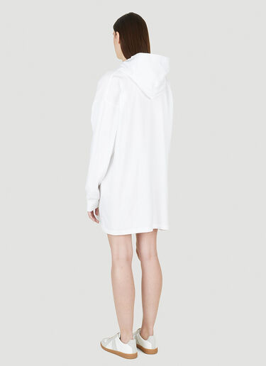 Ouroboros Hooded Dress MM6 Maison Margiela Ouroboros Hooded Dress White mmm0250005