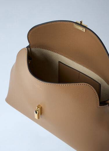 T-Lock Smooth Leather Clutch Bag TOTEME T-Lock Smooth Leather Clutch Bag Camel tot0263079