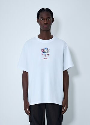 Awake NY Graphic Motif Cotton T-Shirt White awa0162011