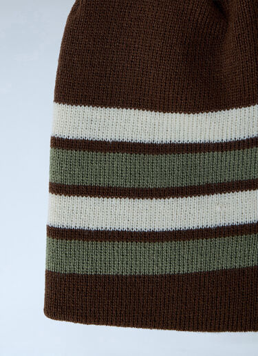 Stüssy Logo Motif Beanie Hat Brown sts0163009