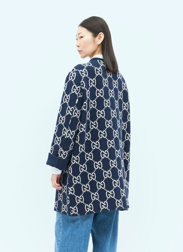 Gucci Reversible GG Jacquard Cardigan Navy guc0255033