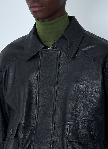 Leather Blouson Jacket Saint Laurent Leather Blouson Jacket Black sla0162008