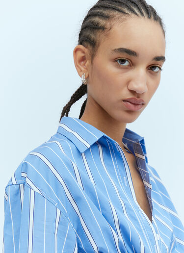 Jacquemus Le Chemise Bahia Stripe Shirt Blue jac0254018