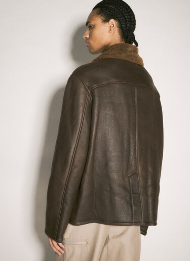Our Legacy Alaska Leather Jacket Brown our0158002