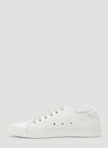 Saint Laurent Malibu Leather Sneakers White sla0243037