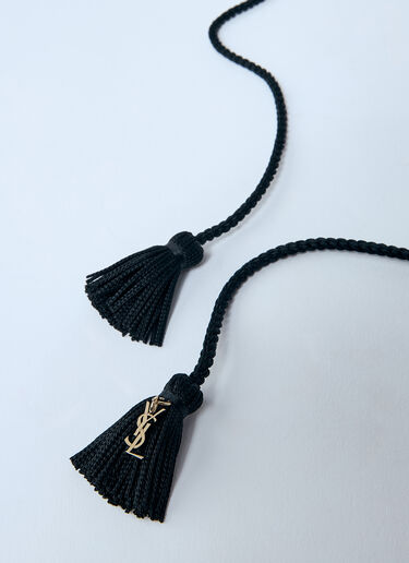 Saint Laurent 금속과 태슬 목걸이  블랙 sla0259047