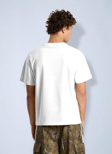 Palm Angels Neck Logo Regular Tee White pma0166097