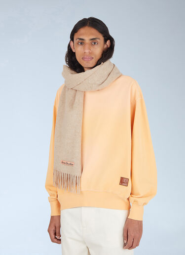 Acne Studios Logo Scarf Beige acn0346020