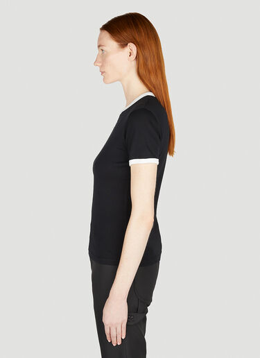 Courrèges Contrast Trim T-Shirt Black cou0251036