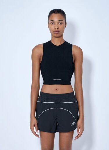 LN-CC® - Balenciaga: Fitted Cut Top - Black Balenciaga Fitted Cut Top Black bal0265003