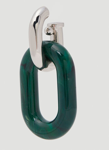 Rabanne XL Link Double Hoop Earrings Green pac0250061
